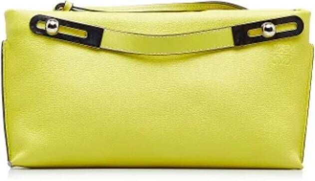 Loewe Pre-owned Leather crossbody-bags Yellow Dames