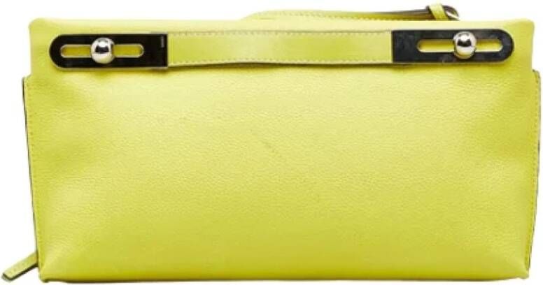 Loewe Pre-owned Leather crossbody-bags Yellow Dames