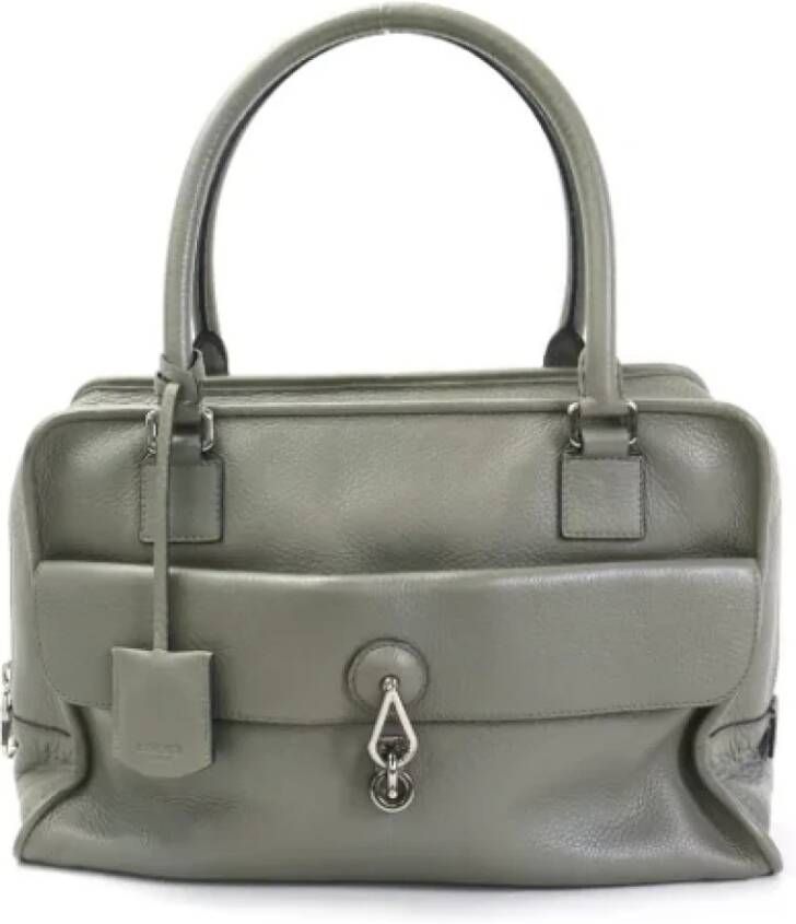 Loewe Pre-owned Leather handbags Grijs Dames