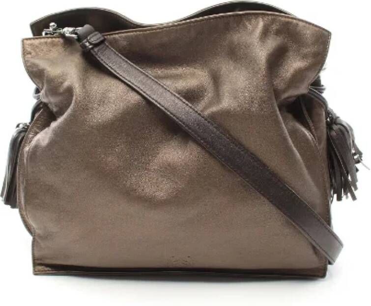 Loewe Pre-owned Leather handbags Grijs Dames