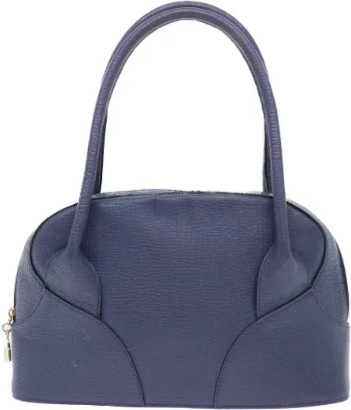 Loewe Pre-owned Leather handbags Purple Dames