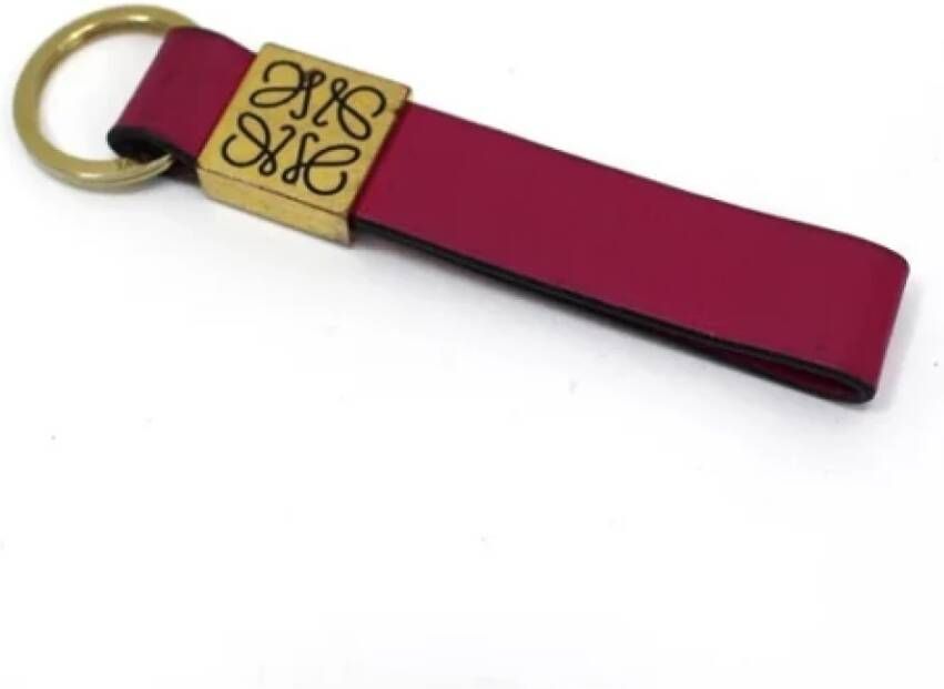 Loewe Pre-owned Leather key-holders Purple Dames