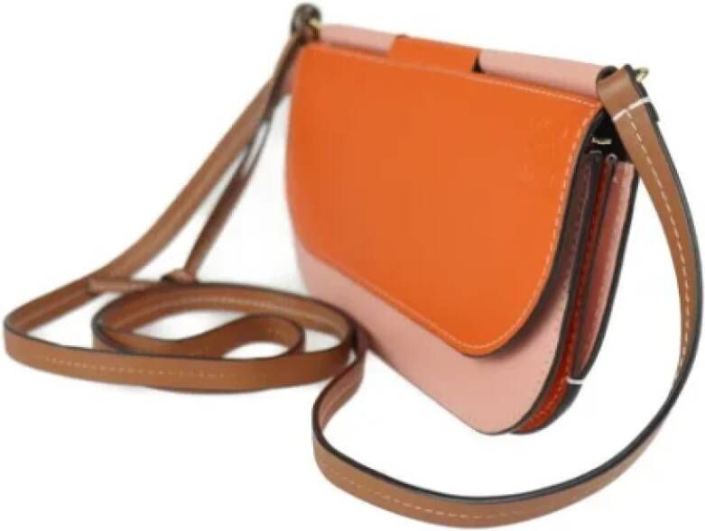 Loewe Pre-owned Leather shoulder-bags Oranje Dames