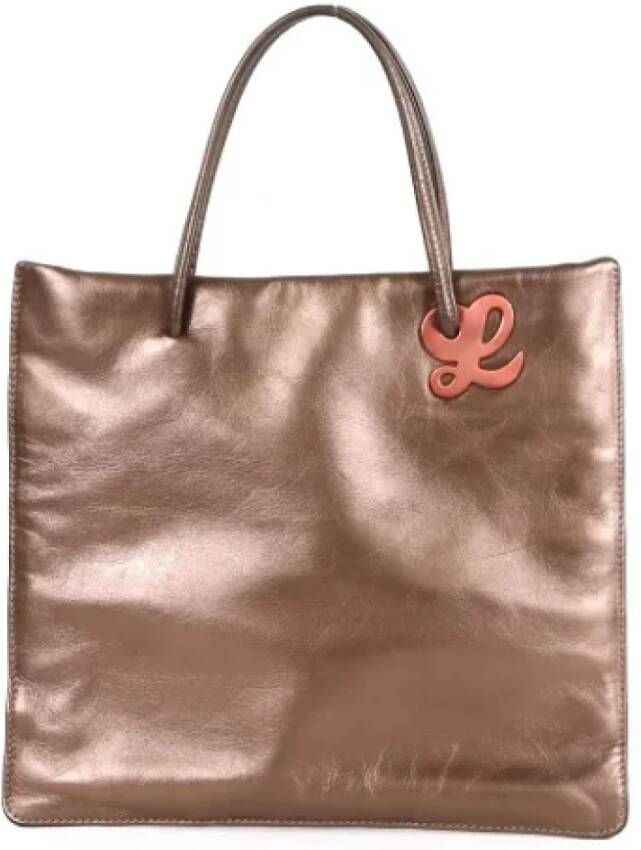 Loewe Pre-owned Leather totes Bruin Dames