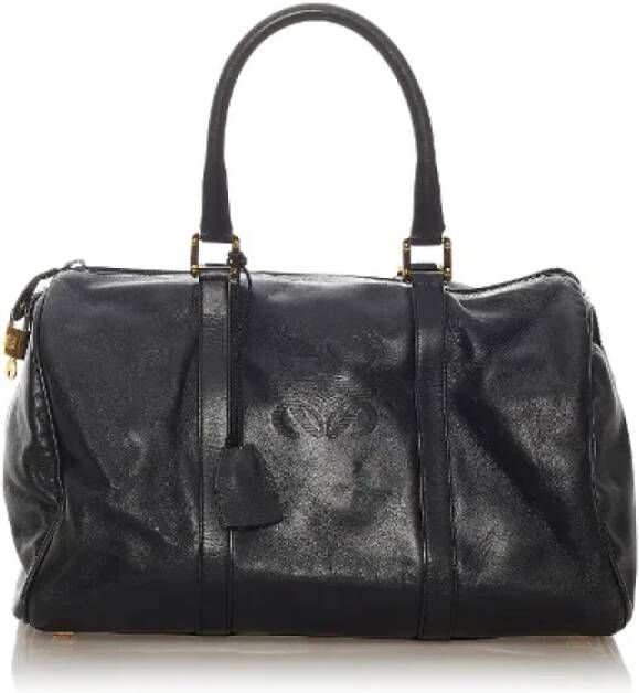 Loewe Pre-owned Leather travel-bags Zwart Dames