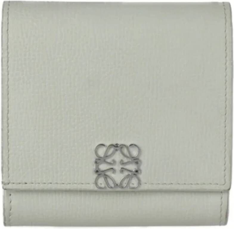 Loewe Pre-owned Leather wallets Grijs Dames