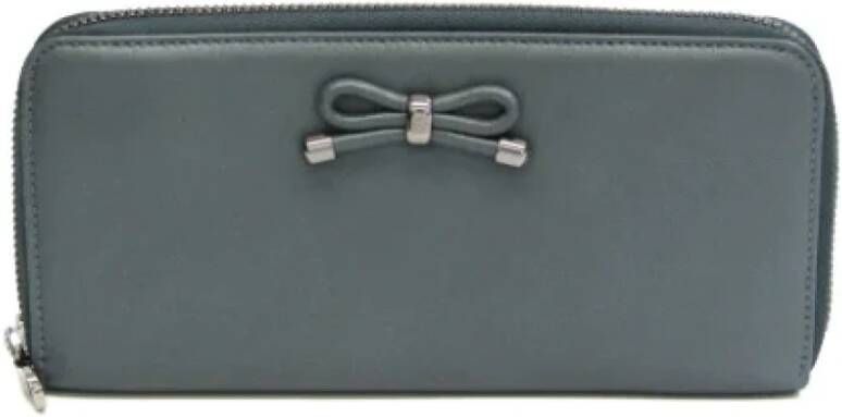 Loewe Pre-owned Leather wallets Grijs Dames