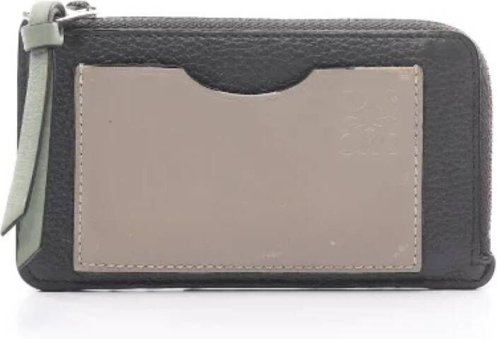 Loewe Pre-owned Leather wallets Grijs Dames