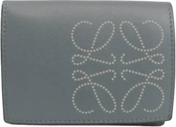 Loewe Pre-owned Leather wallets Grijs Dames