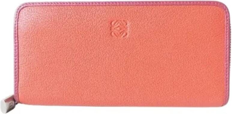 Loewe Pre-owned Leather wallets Oranje Dames