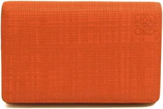 Loewe Pre-owned Leather wallets Oranje Dames