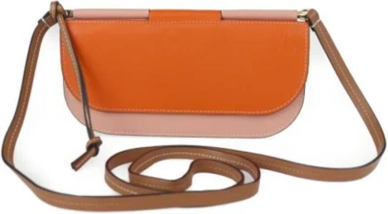 Loewe Pre-owned Leather wallets Oranje Dames