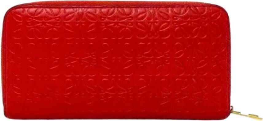 Loewe Pre-owned Leather wallets Rood Dames