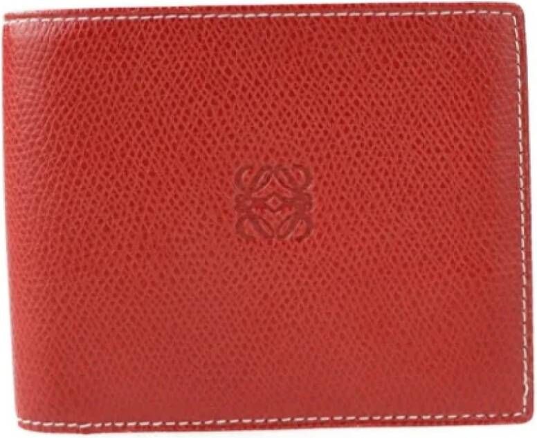 Loewe Pre-owned Leather wallets Rood Dames