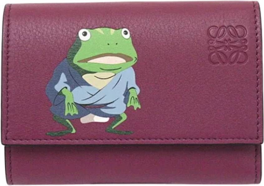 Loewe Pre-owned Leather wallets Rood Dames