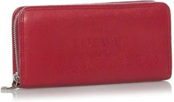 Loewe Pre-owned Leather wallets Rood Dames