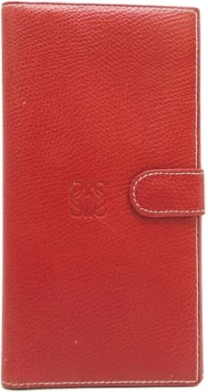 Loewe Pre-owned Leather wallets Rood Dames