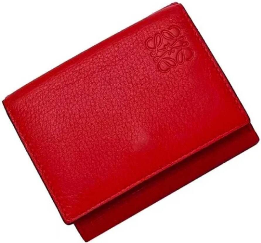 Loewe Pre-owned Leather wallets Rood Dames