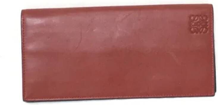 Loewe Pre-owned Leather wallets Rood Dames