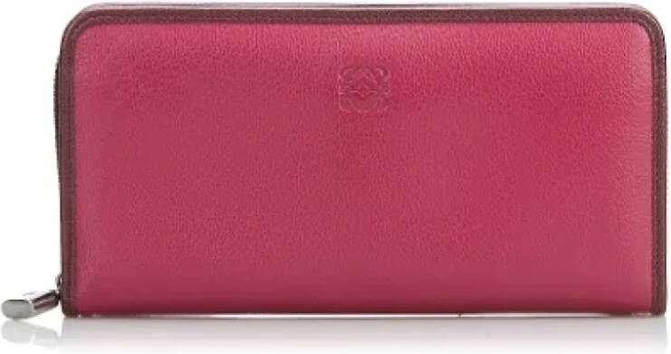 Loewe Pre-owned Leather wallets Rood Dames