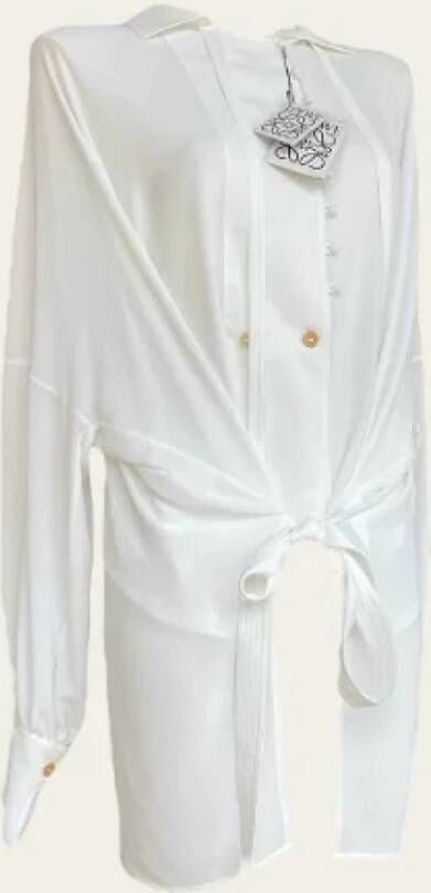 Loewe Pre-owned Polyester dresses White Dames