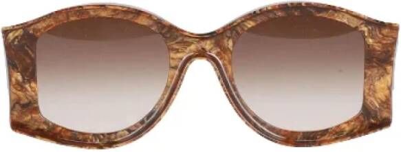 Loewe Pre-owned Fabric sunglasses Bruin Dames