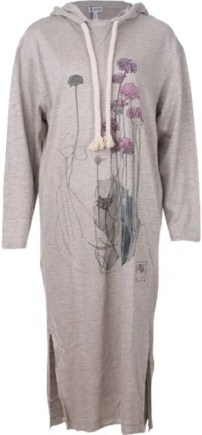 Loewe Pre-owned Linen dresses Bruin Dames