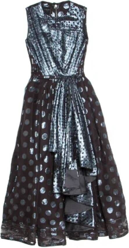 Loewe Pre-owned Silk dresses Bruin Dames