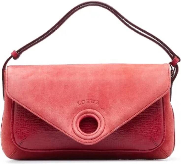 Loewe Pre-owned Suede handbags Rood Dames