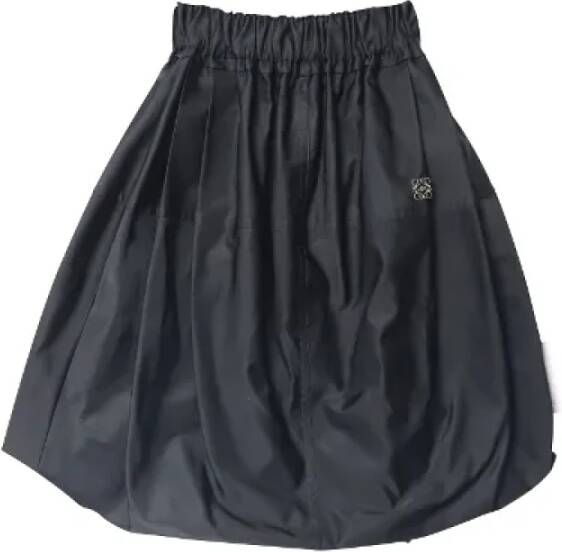 Loewe Tijdloze Elegantie Zijden Knielengte Rok Zwart Dames
