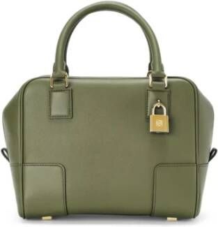 Loewe Tijdloze groene leren schoudertas Groen Dames
