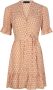 Lofty Manner jurk Dress Nynke met all over print en ceintuur oranje - Thumbnail 2