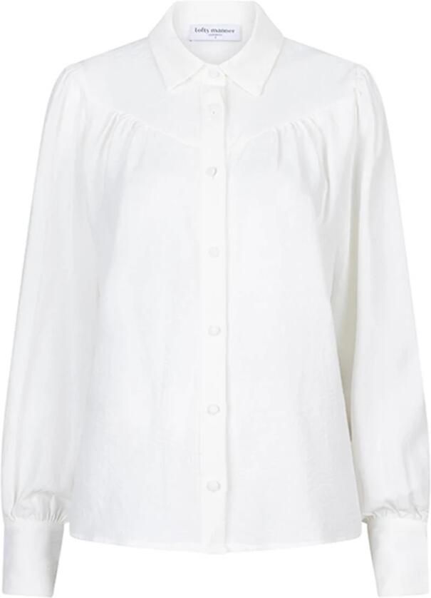 Lofty Manner Ella Blouse met Lange Mouwen White Dames