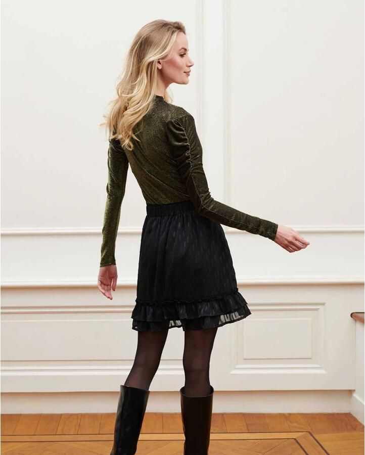 Lofty Manner Emy Lange Mouw Top Pk208 Green Dames - Foto 3