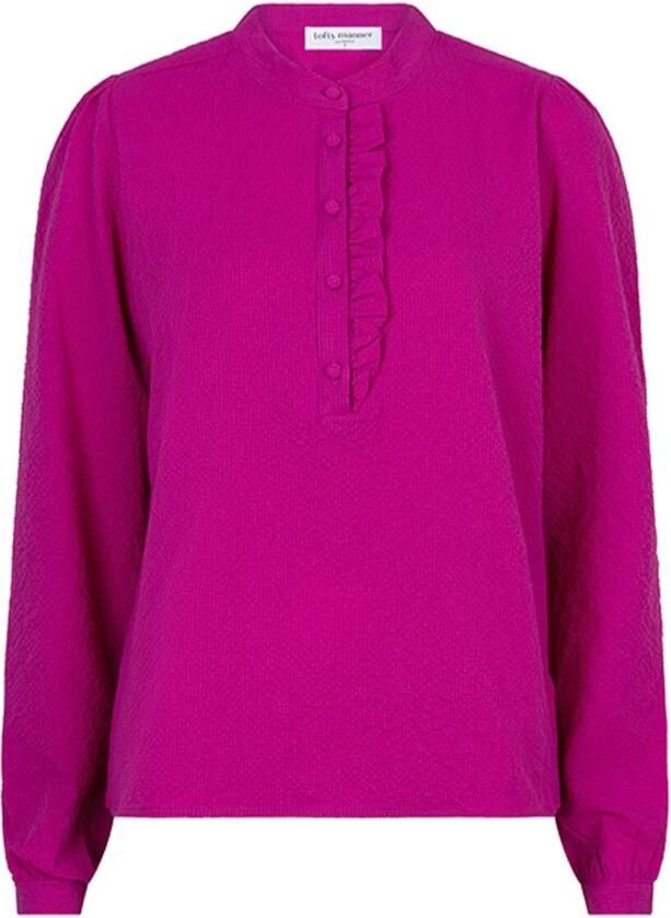 Lofty Manner Fie Blouse met lange mouwen Purple Dames