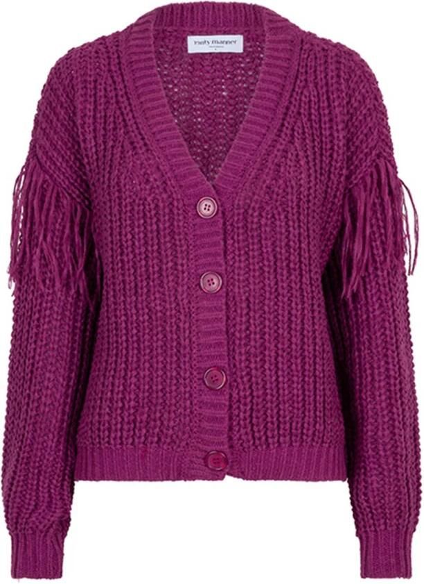 Lofty Manner Jade Cardigan Pl06 Stijlvolle Jas Purple Dames