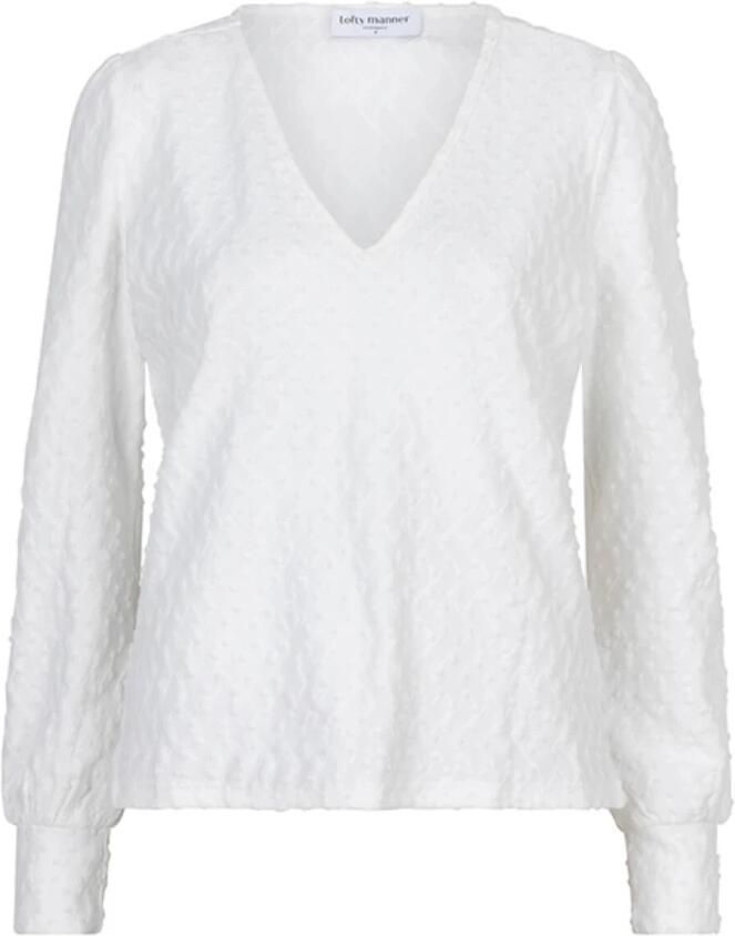 Lofty Manner Jet Top Lange Mouw White Dames