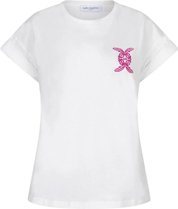 Lofty Manner Luca T-shirt White Dames