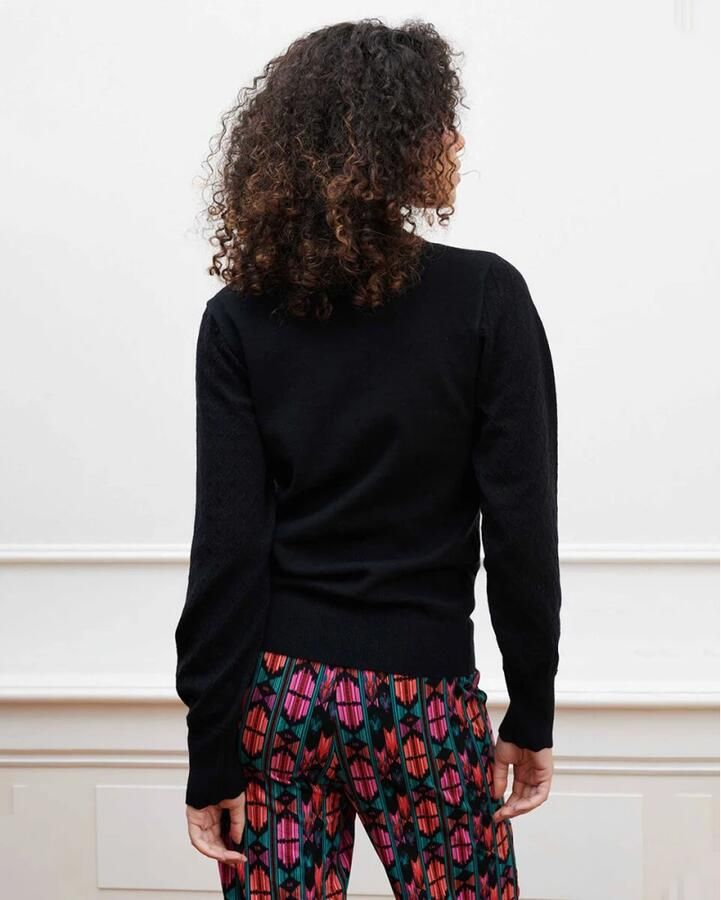Lofty Manner Romy Sweater in Trendy Stijl Black Dames - Foto 2