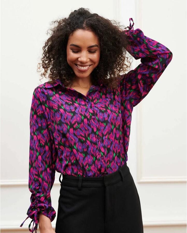 Lofty Manner Rosalie Blouse Lange Mouw Purple Dames