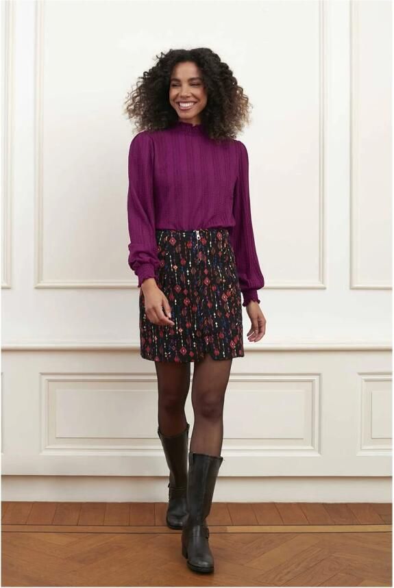 Lofty Manner Sadie Lange Mouw Top Purple Dames - Foto 3