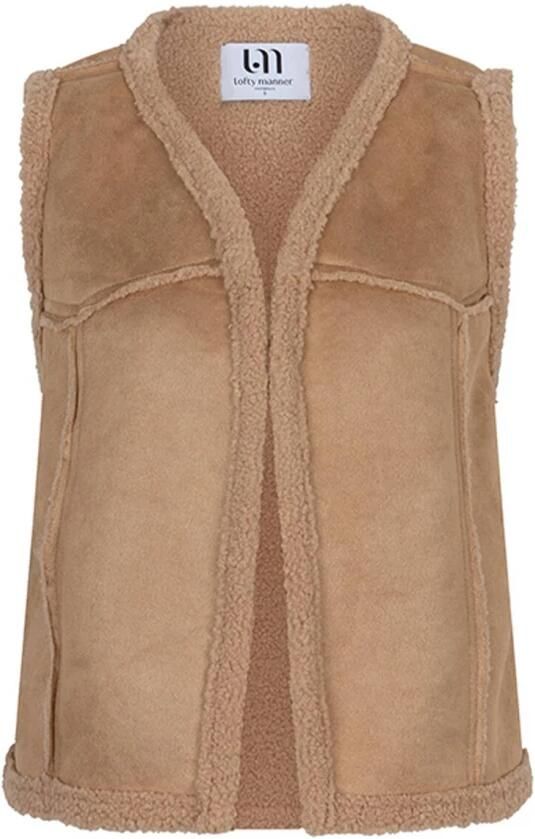 Lofty Manner Stijlvolle Gilet Mois Beige Dames
