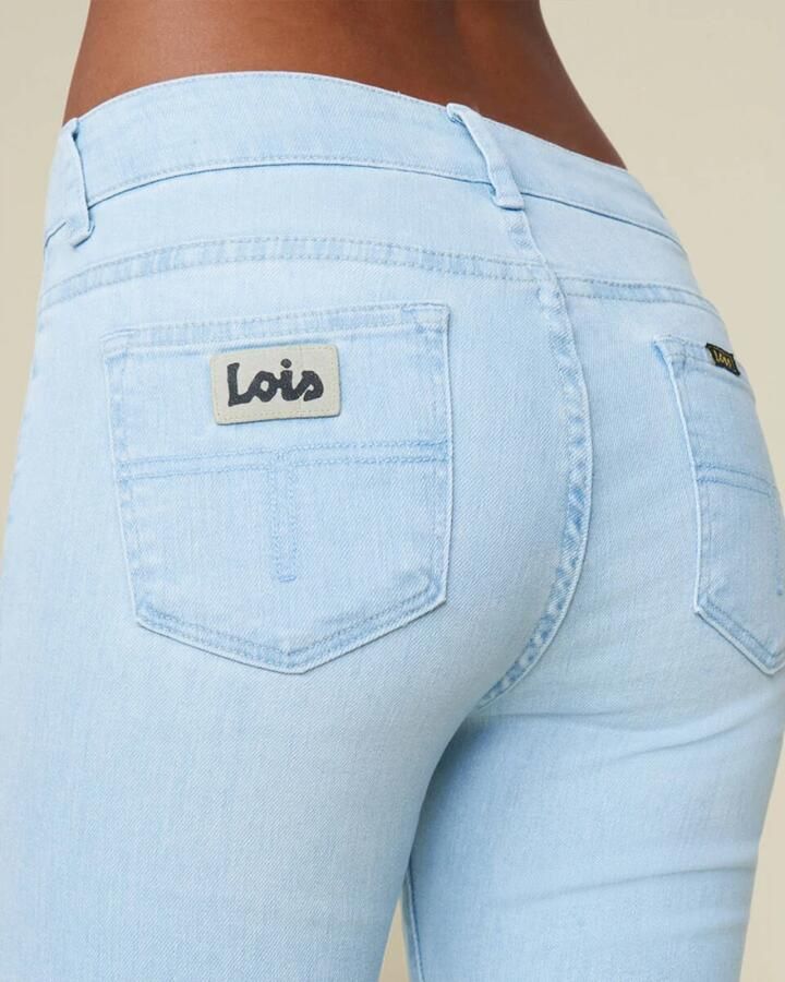 Lois high waist flared jeans light blue denim - Foto 4