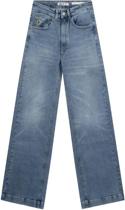 Lois high waist wide leg jeans medium blue denim