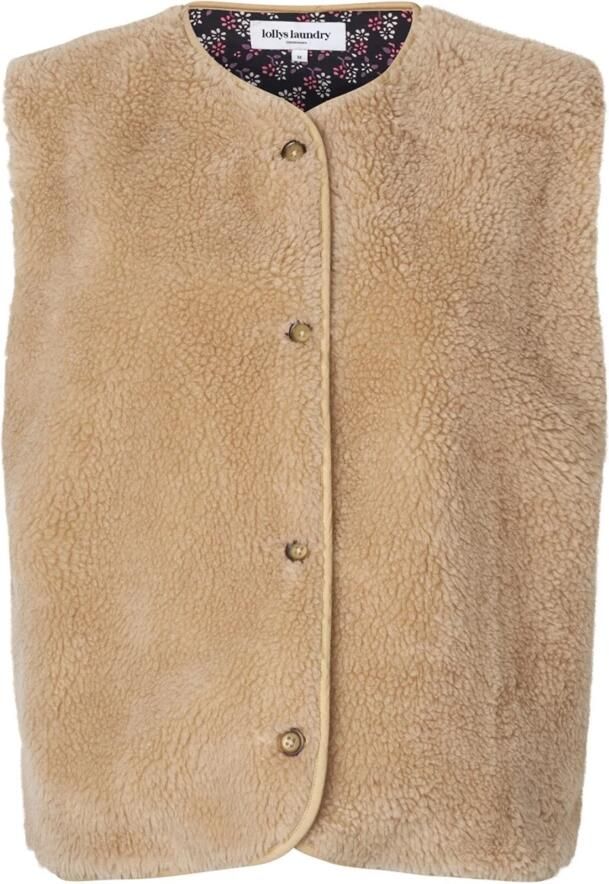 Lollys Laundry Beige Vest met Sterrenpatroon Beige Dames