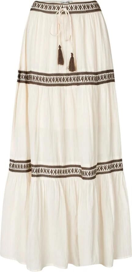Lollys Laundry Bohemian Diamondll Maxi Rok in Crème Beige Dames - Foto 4