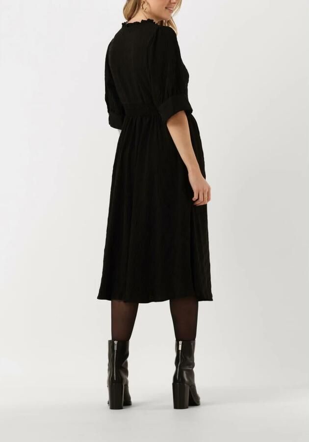 Lollys Laundry Elegante Zwarte Boston Jurk met Statement Kraag Zwart Dames - Foto 2