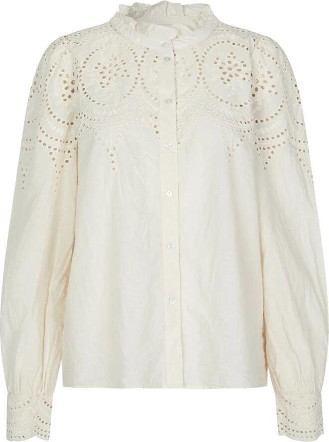 Lollys Laundry Elegante Feminine Blouse met Borduurwerk Beige Dames - Foto 5