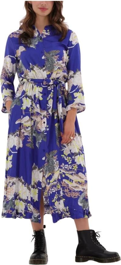 Lollys Laundry Harper Dress Blauwe Midi Jurk Multicolor Dames - Foto 4