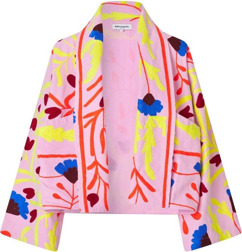 Lollys Laundry Kleurrijke Unieke Jas met Wijde Mouwen Multicolor Dames